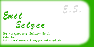 emil selzer business card